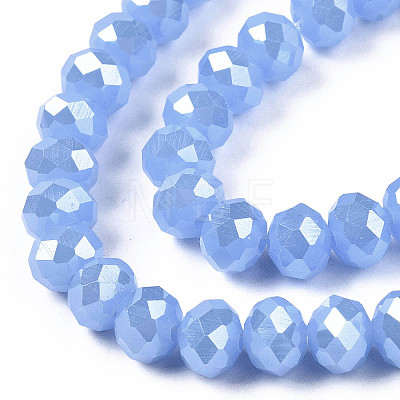 Electroplate Glass Beads Strands EGLA-A034-J8mm-A11-1