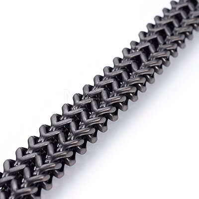 304 Stainless Steel Mesh Bracelets BJEW-L631-31B-1
