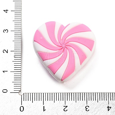 Heart Food Grade Eco-Friendly Silicone Focal Beads SIL-K004-09B-1