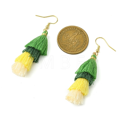 Colorful Tassel Pendants Dangle Earrings for Women EJEW-JE06107-1