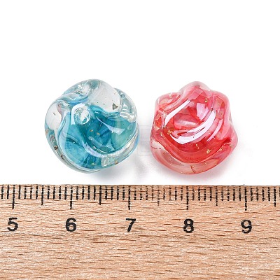 Transparent Resin & Natural Shell Beads RESI-B039-05-1