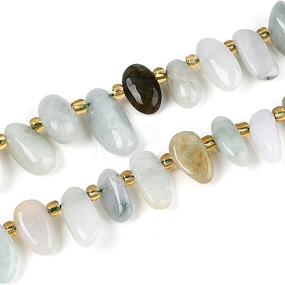 Natural Myanmar Jade Beads Strands G-Z091-A28-1