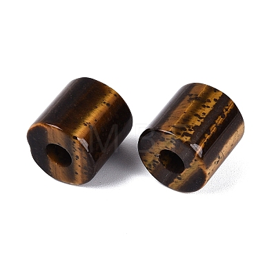 Natural Tiger Eye European Beads G-P520-05C-1