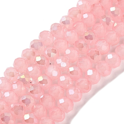 Baking Electroplate Glass Beads Strands DGLA-A039-J6MM-B08-1