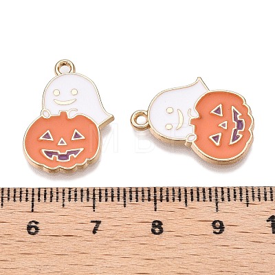 Halloween Theme Rack Plating Alloy Enamel Pendants ENAM-N056-358A-1