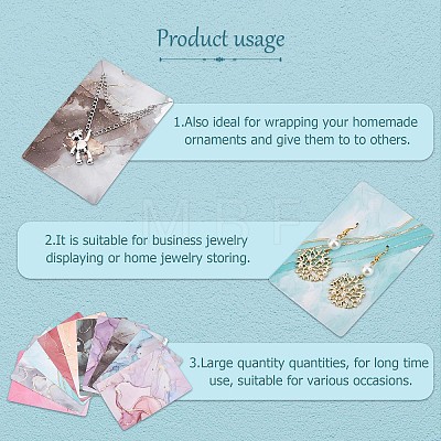 100Pcs 10 Styles Hot Stamping Cardboard Paper Jewelry Display Cards CDIS-SC0001-07-1