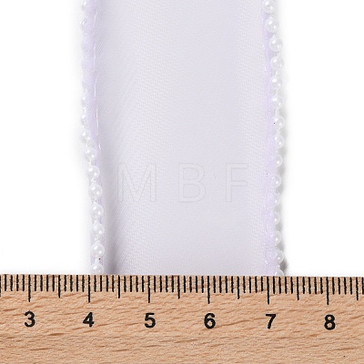 5 Yards ABS Pearl Edged Mesh Ribbon for Bowknot Making OCOR-B004-01A-02-1