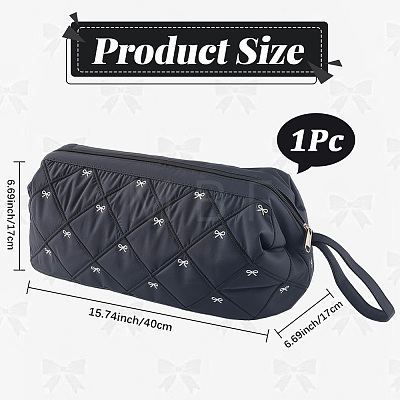 Cotton Cloth Hair Dryer Storage Zipper Bags AJEW-WH20054-331E-1