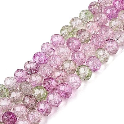 Transparent Glass Beads Strands GLAA-T023-6mm-A16-1