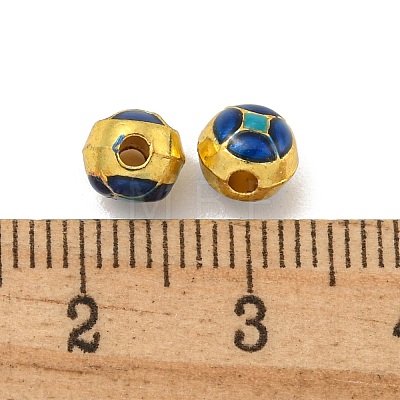 Rack Plating Brass Enamel Beads KK-P277-36G-03-1