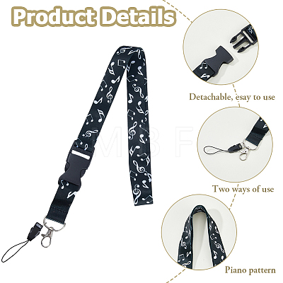 4Pcs Polyester Mobile Straps HJEW-HS0001-07A-1