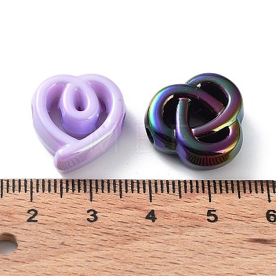 UV Plating Rainbow Iridescent Acrylic Beads OACR-A029-13-1