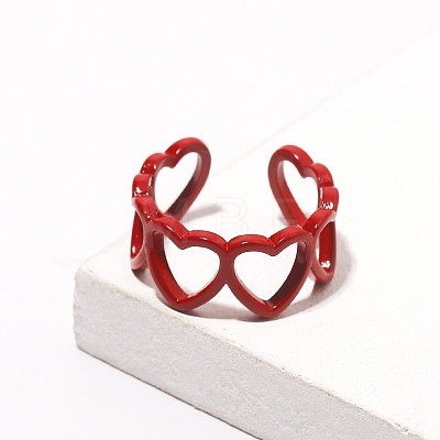 Hollow Out Heart Alloy Cuff Rings FS-WG233AB-01-1