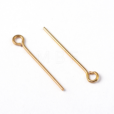 Golden Plated Brass Eye Pin Jewery Making Findings X-EPC2.0cm-G-1