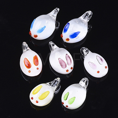 Handmade Lampwork Pendants LAMP-N021-002-1