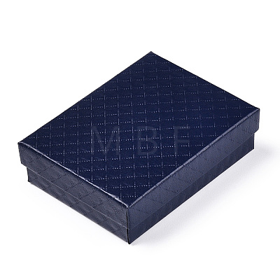 Rhombus Textured Cardboard Jewelry Boxes CBOX-T006-01H-1