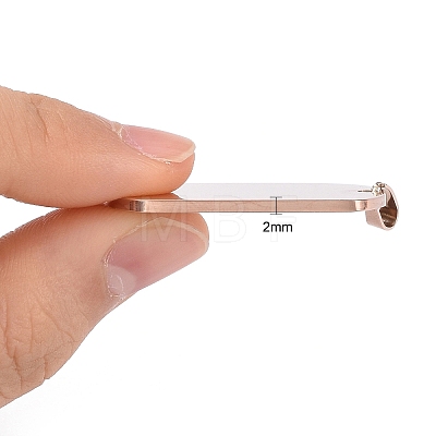 Ion Plating(IP) 304 Stainless Steel Pendants LS-STAS-I311-03A-RG-1
