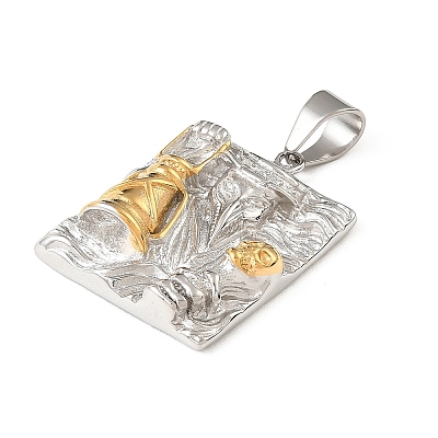 304 Stainless Steel Pendants STAS-F363-13GP-1