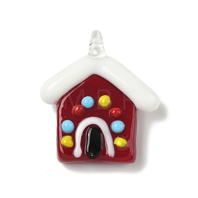 Christmas Handmade Lampwork Pendants LAMP-L081-01B-1