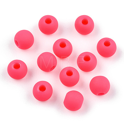 Frosted Acrylic Beads OACR-N008-012A-A02-1