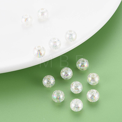 Transparent Crackle Acrylic Beads MACR-S373-66-L06-1