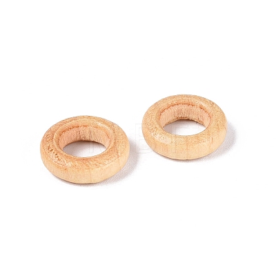 Natural Schima Wood European Beads WOOD-Q001-05A-02-1