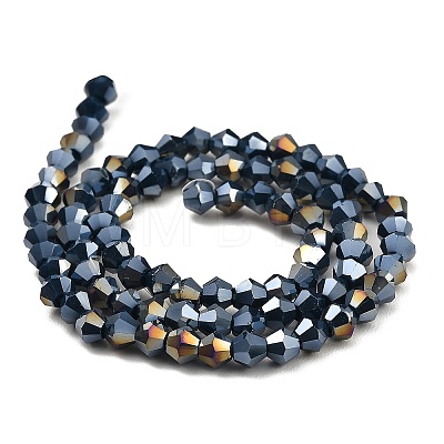 Opaque Solid Color Electroplate Glass Beads Strands X1-GLAA-F029-P4mm-A09-1