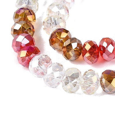 Electroplate Transparent Glass Beads Strands EGLA-N022-16A-A01-1