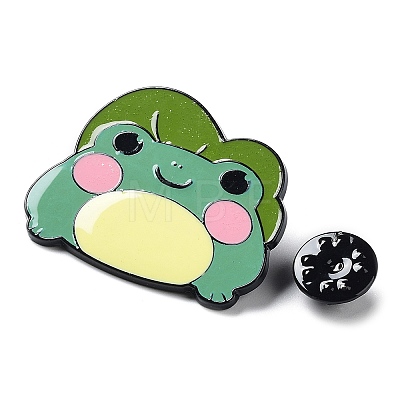 Cartoon Frog Enamel Pin JEWB-E025-02EB-04-1