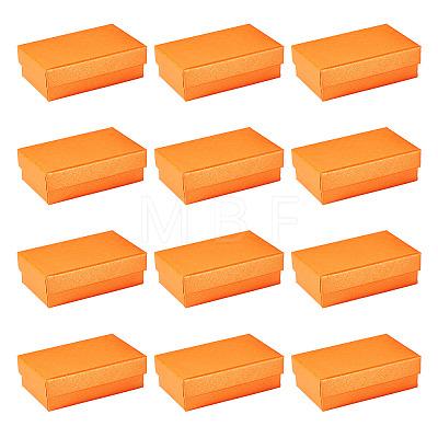 Rectangle Cardboard Paper Jewelry Box CON-TAC0015-01G-1