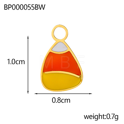 304 Stainless Steel Enamel Pendants STAS-OY003-27G-1