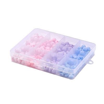 240Pcs 12 Style Opaque Acrylic Beads MACR-FS0001-05-1