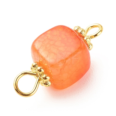 Natural Agate Connector Charms PALLOY-JF01587-03-1