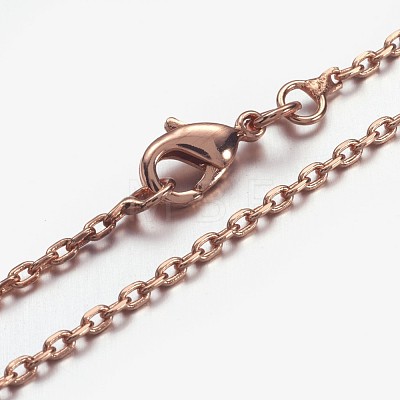 Brass Chain Necklaces X-MAK-F013-04RG-1