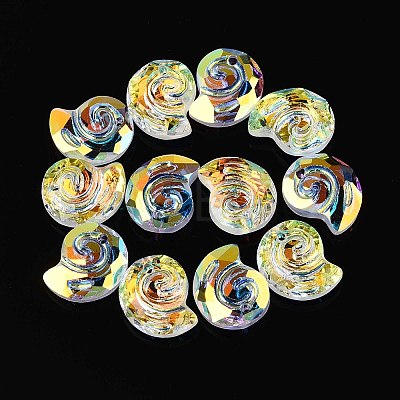 140Pcs Electroplate Glass Charms EGLA-T029-05B-1