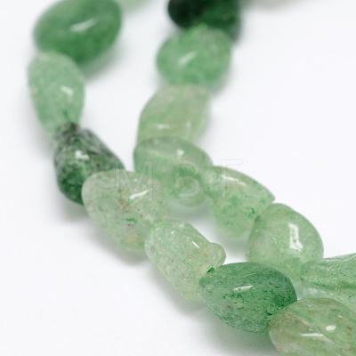 Natural Green Strawberry Quartz Beads Strands G-F521-30-1