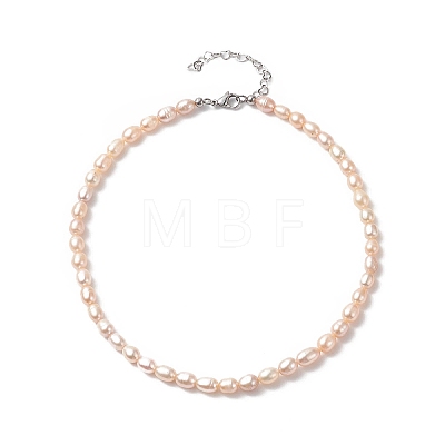 Natural Pearl Beaded Necklace for Women NJEW-JN04188-01-1