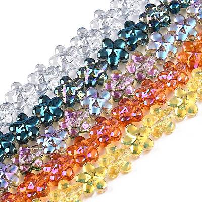 Electroplate Glass Beads Strands EGLA-T028-02-1