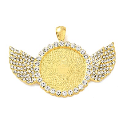 Alloy Rhinestone Big Pendant Cabochon Settings RB-CBA40A4-02G-03-1
