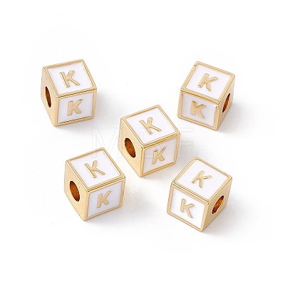 Rack Plating Brass Enamel Beads KK-B060-04G-04-1