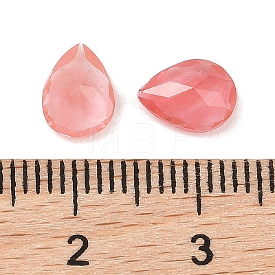 Cherry Quartz Glass Cabochons G-C146-01F-1