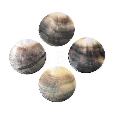 Natural Black Lip Shell Pendants BSHE-T014-41C-1