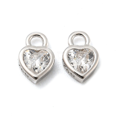 Real Platinum Plated Rhodium Plated 925 Sterling Silver Charms STER-K176-03A-P-1