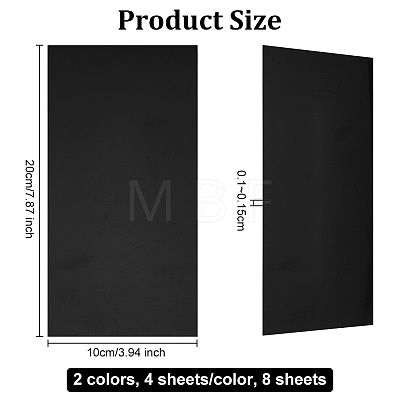 Olycraft 8 Sheets 2 Colors ABS Plastic Mould Plates DIY-OC0010-54-1