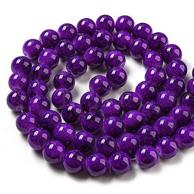 Spray Painted Glass Bead Strands GLAD-S075-12mm-M-1