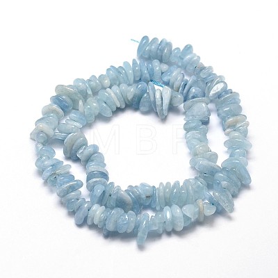 Natural Aquamarine Chip Beads Strands X-G-E271-96-1