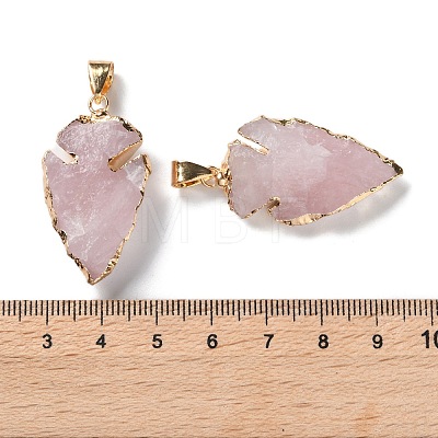 Raw Rough Natural Rose Quartz Pendants G-T073-23G-04-1