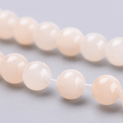 Natural Dyed Yellow Jade Gemstone Bead Strands G-R271-8mm-Y03-1