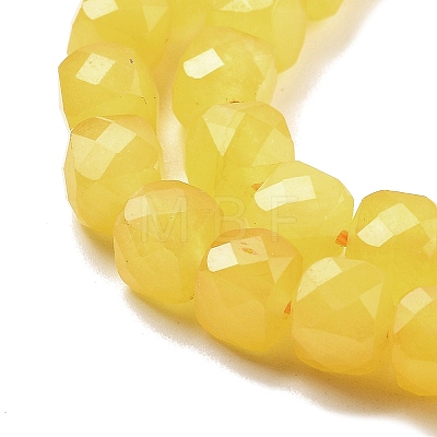 Natural Quartz Imitation Yellow Agate Beads Strands G-C179-B12-01-1