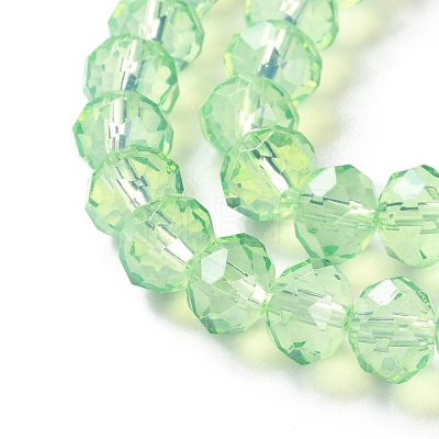 Baking Painted Transparent Glass Beads Strands DGLA-A034-J8MM-D02-1